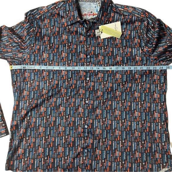 NWT Robert Graham Devonport Long Sleeve Classic Fit Stretch Shirt XL - Picture 8 of 9